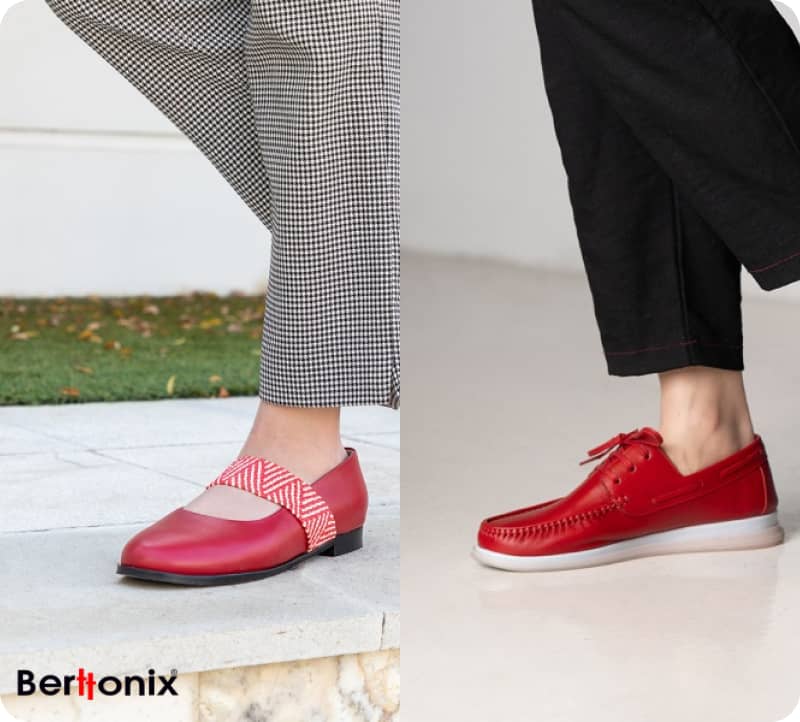 کفش کالج زنانه قرمز